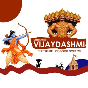 Dussehra 2026 creative, Dussehra greeting creative for WhatsApp, Instagram and Facebook