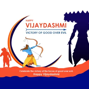 Dussehra 2026 creative, Dussehra greeting creative for WhatsApp, Instagram and Facebook