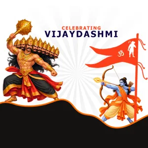 Dussehra 2026 creative, Dussehra greeting creative for WhatsApp, Instagram and Facebook
