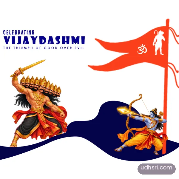 Dussehra 2026 creative, Dussehra greeting creative for WhatsApp, Instagram and Facebook