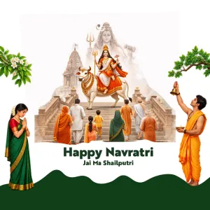 Navratri 2027 creative, Navratri greeting creative for WhatsApp, Instagram and Facebook